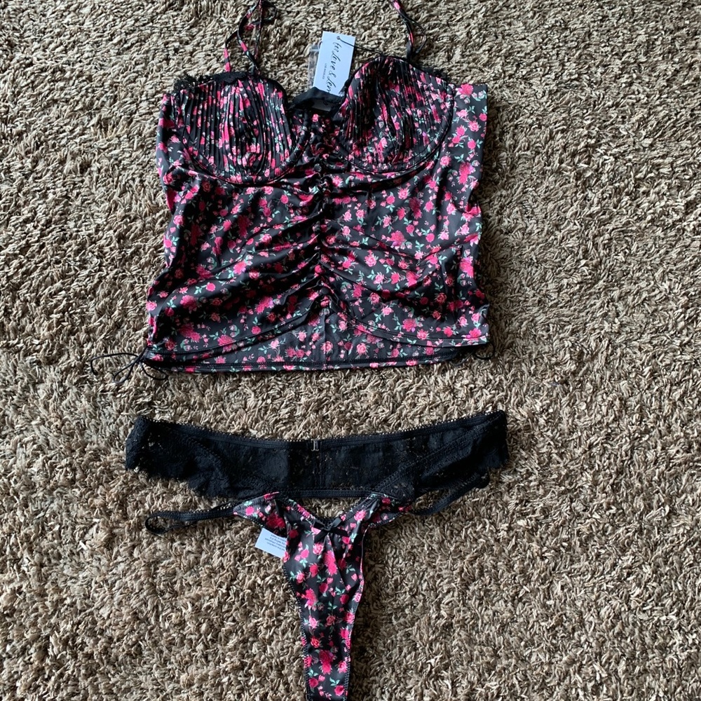 NWT For Love & Lemons Bustier Thong Set XL - Picture 3 of 8
